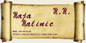 Maja Malinić vizit kartica